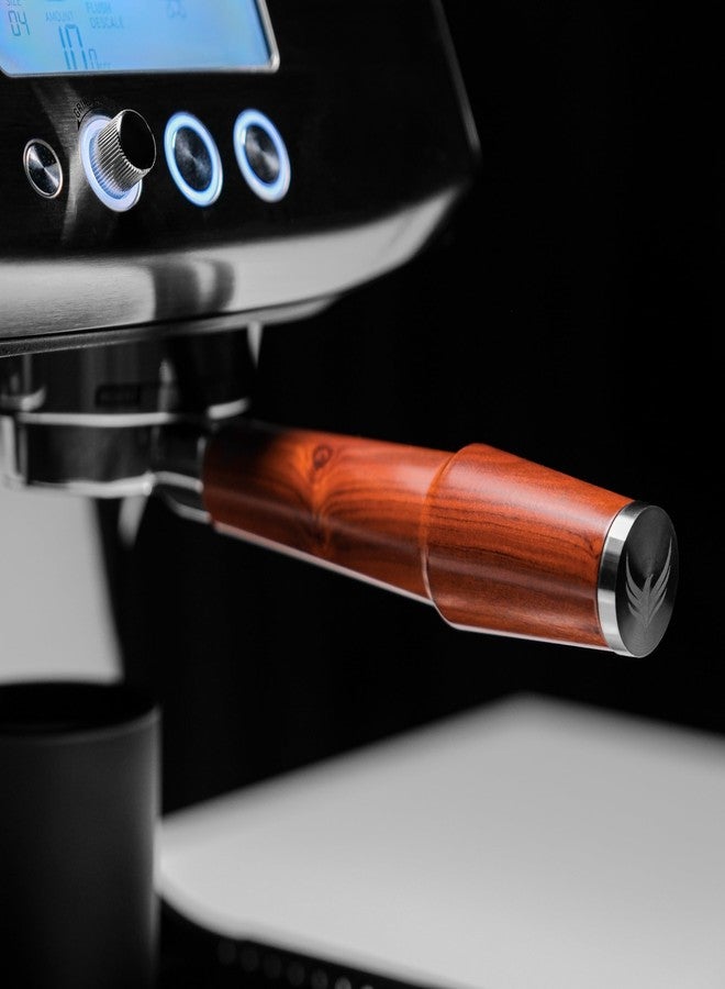 KNODOS 58mm Naked Portafilter Compatible with Breville Dual Boiler, Oracle, Oracle Jet Espresso Machines Rosewood Handle 2 Ears 18-21g Double Shot Filter Basket Included - Image 5